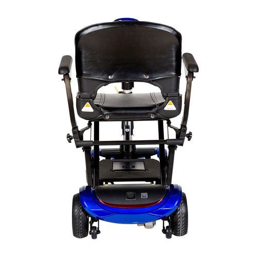 Drive Medical ZooMe Auto-Flex Folding Travel 4 Wheel Scooter, Blue Now Includes FREE Carry Bag (A $29.95 Value) While Supplies Last!